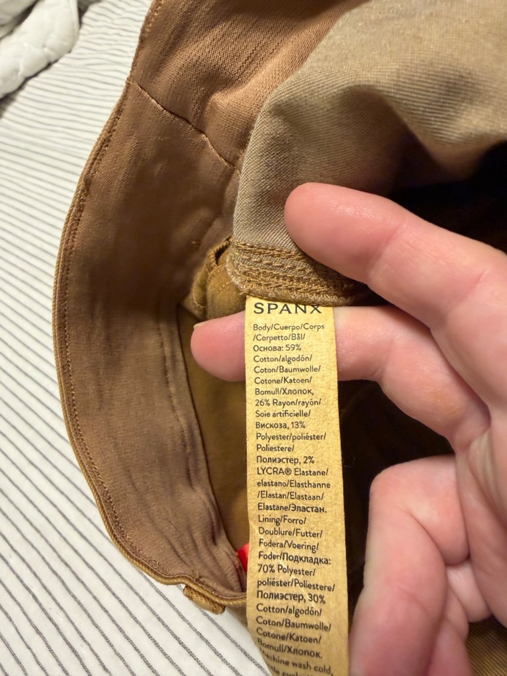 SPANX Stretch Twill Straight Leg Pants Women’s Small In Honey Glow - Picture 7 of 8